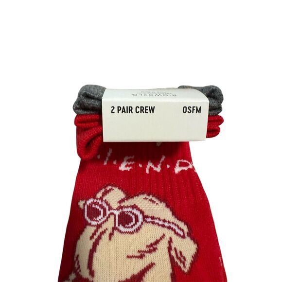 Friends TV Show Holiday Crew Socks One Size New with Tags American Red Cross - Picture 4 of 5